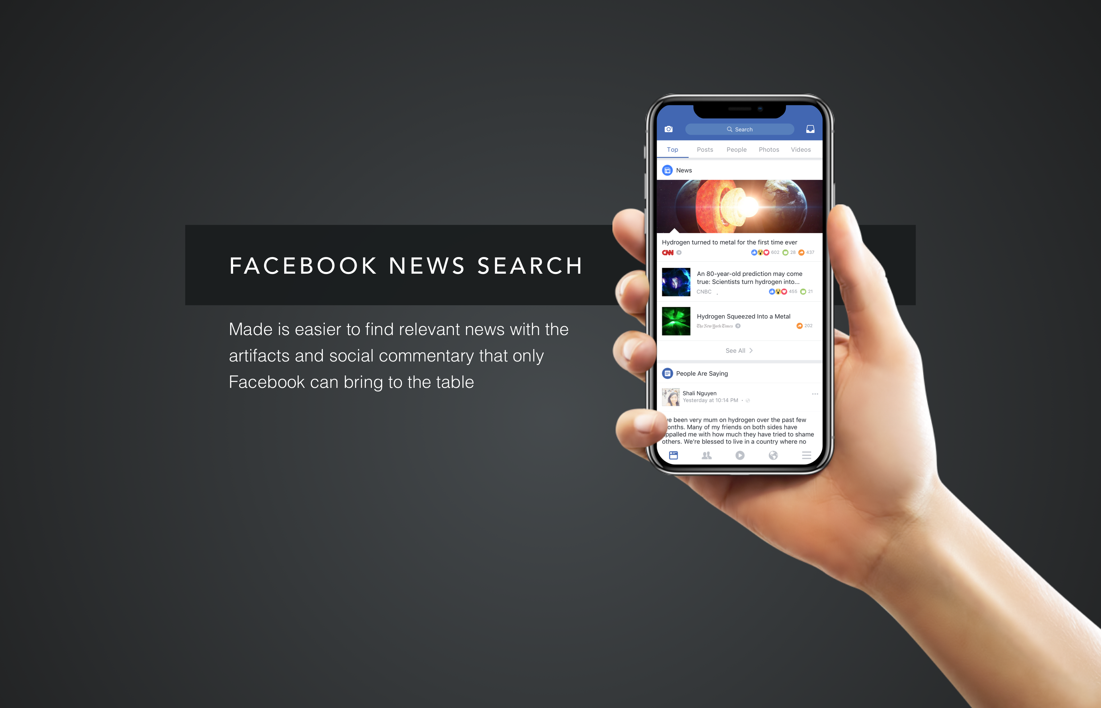 Facebook News Search